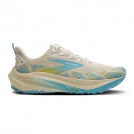 Brooks Ghost Trail Grigio Giallo Azzurro - Scarpe Trail Running Donna