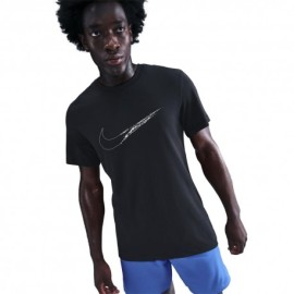 Nike Maglietta Palestra Logo Nero Uomo