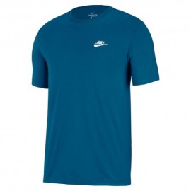 Nike Sportswear Club T-Shirt Logo Piccolo Blu Uomo