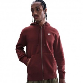 Nike Club Felpa Bordeaux Uomo
