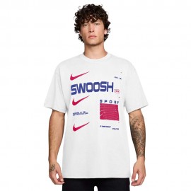 Nike Sportswear T-Shirt Bianco Rosso Uomo