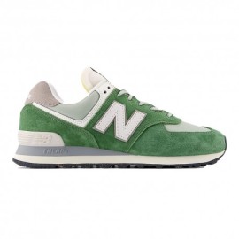 New Balance 574 Mesh Suede Verde Bianco - Sneakers Uomo