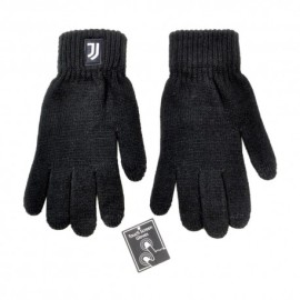 Imma Guanti Calcio Juve Patch Pelle Nero Bianco Uomo