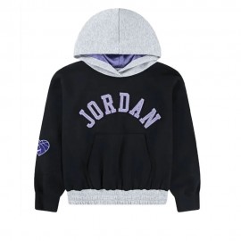 Nike Jordan Felpa Con Cappuccio Nero Bambina