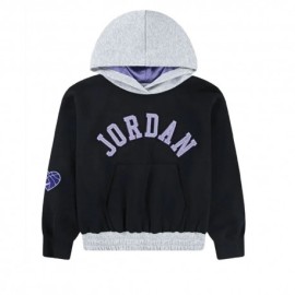 Nike Jordan Felpa Con Cappuccio Nero Bambina