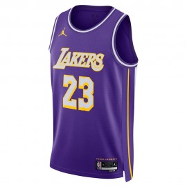 Nike Canotta Basket Gara Nba Lakers Lebron Purple James Lebron 23 Uomo