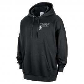 Nike Felpa Nba Team 31 Club Premium Nero Ornge Uomo