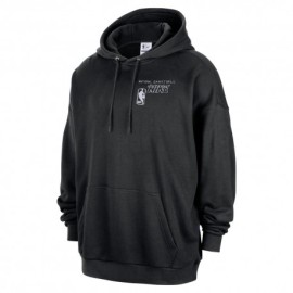Nike Felpa Nba Team 31 Club Premium Nero Ornge Uomo