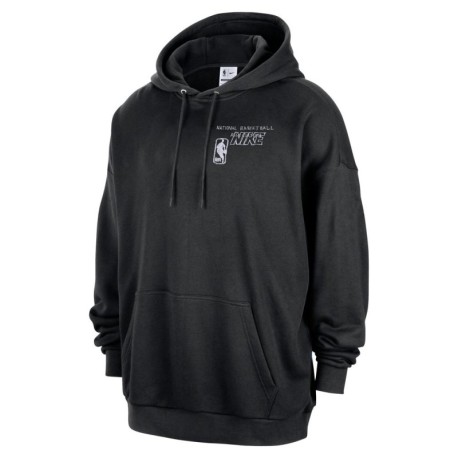 Nike Felpa Nba Team 31 Club Premium Nero Ornge Uomo