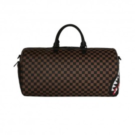 Sprayground Borsa Duffle Emboss Check 2 Moro