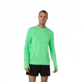 Asics Crop Top Running Road Seamless Ls  Vital Verde Illuminate Verde Uomo