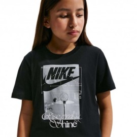 Nike Sportswear Maglietta Palestra Big Logo Nero Bambino