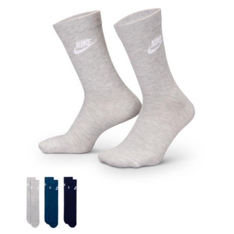 Nike Sportswear Everyday Essential Calza Tris Pack Grigio