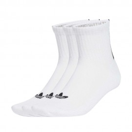 ADIDAS Originals Quarter 3 Back Stripes Calza Quarter 3 Pack Bianco