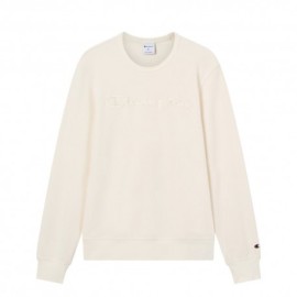Champion Felpa Girocollo Logo Tonale Latte Uomo