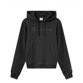Champion Felpa Logo Tonale Nero Donna