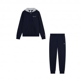 Champion Tuta Sportiva Full Zip Con Cappuccio Blu Uomo