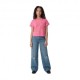 Champion Maglietta Palestra Logo Rosa Bambina