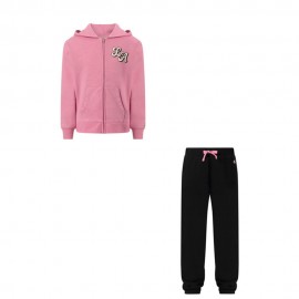 Champion Felpa Palestra Full Zip Con Cappuccio Rosa Bambina