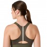 Asics Reggiseno Sportivo Road Zip Dark Olive Donna