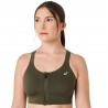 Asics Reggiseno Sportivo Road Zip Dark Olive Donna