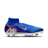 Nike Mercurial Zm Superfly 10 Elt Sg-Pro Blu Bianco - Scarpe Da Calcio Uomo