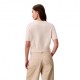 Calvin Klein Maglia Maniche Lunghe Logo Bianco Donna