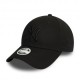 New Era Cappellino Ny 9Forty Tono Su Tono Nero Donna