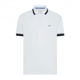 Sun 68 Polo Big Stripe Bianco Uomo