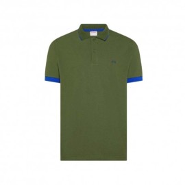 Sun 68 Polo Small Stripe Fluo Verde Uomo