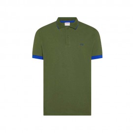 Sun 68 Polo Small Stripe Fluo Verde Uomo