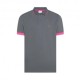 Sun 68 Polo Small Stripe Fluo Grigio Uomo