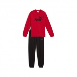 Puma Tuta Sportiva Felpa Palestra Girocollo Rosso Bambino