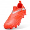 Puma Future 9 Match Ll Fg Ag Rosso Grigio - Scarpe Calcio Bambino