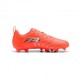 Puma Future 9 Play Fg Ag Rosso Grigio - Scarpe Calcio Bambino