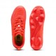 Puma Future 9 Play Fg Ag Rosso Grigio - Scarpe Calcio Bambino