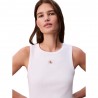 Calvin Klein Canotta Rib Bianco Donna