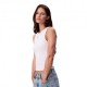 Calvin Klein Canotta Rib Bianco Donna