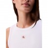 Calvin Klein Canotta Rib Bianco Donna