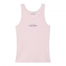 Calvin Klein Canotta Rib Graphic Rosa Donna
