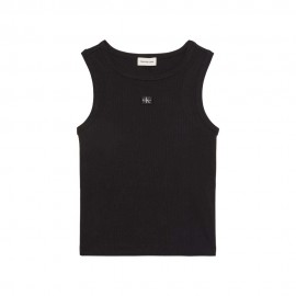 Calvin Klein Canotta Rib Nero Donna