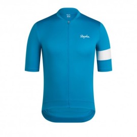 Rapha Maglia Ciclismo Core Jersey Teal Blue Bianco Uomo