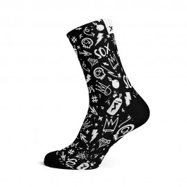 Sox Calze Ciclismo Doodle Nero Uomo