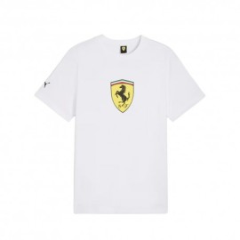 Puma Ferrari T-Shirt Colored Shield Bianco Uomo