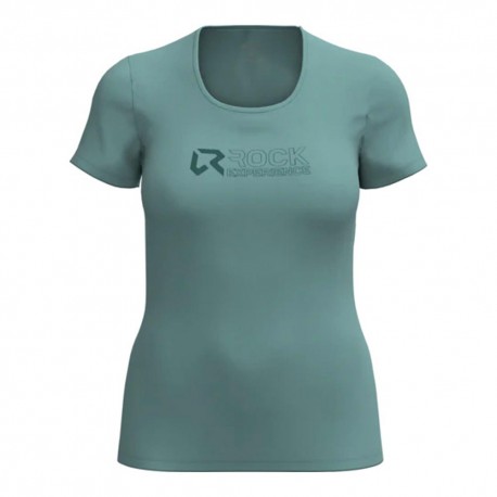 Rock Experience T-Shirt Trekking Tangerine Trip Oil Blue Donna