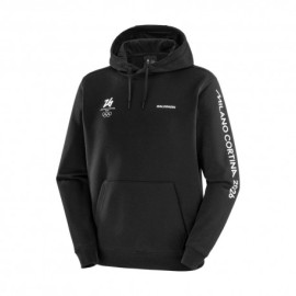 Salomon Felpa Trekking Mi-Co Olympic Icon Deep Nero Uomo
