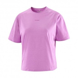 Salomon T-Shirt Trekking Trackline Iris Orchid Donna