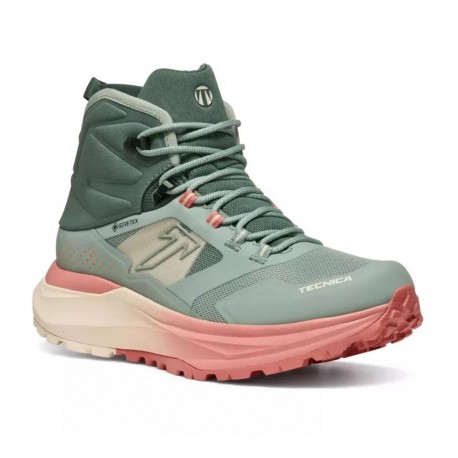 Tecnica Agate S Mid GORE-TEX Verde Rosa - Pedule Trekking Donna