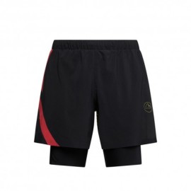 La Sportiva Short Trail Running Flow 5" Nero Giallo Uomo