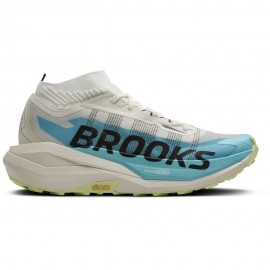 Brooks Cascadia Elite Bianco Azzurro Nero - Scarpe Trail Running Uomo